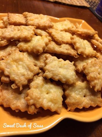 Homemade Cheese Crackers - www.SweetDashofSass.com -- Check out and 'LIKE' Sweet Dash of Sass on Facebook and Follow @SweetDashofSass on Instagram for this recipe and many more!!