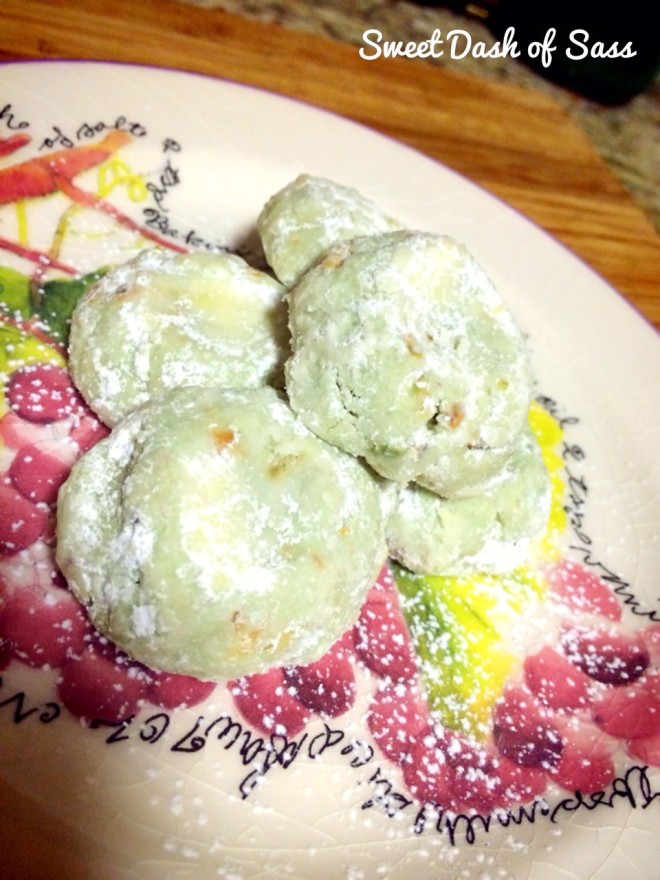 Pistachio Russian Tea Cake Cookies