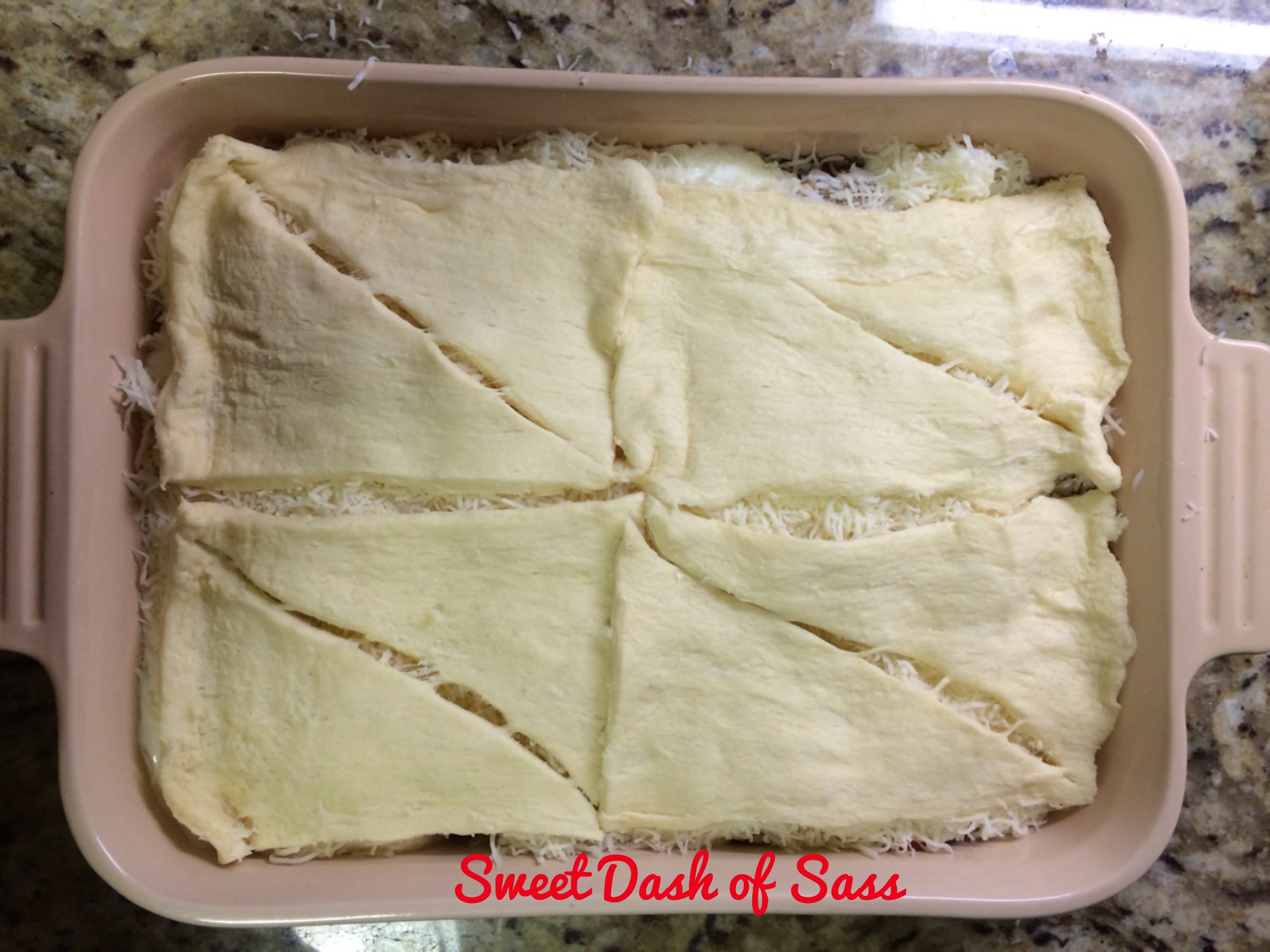 Upside Down Pizza Pie - www.SweetDashofSass.com  Check out and 'LIKE' Sweet Dash of Sass for this recipe and many more!