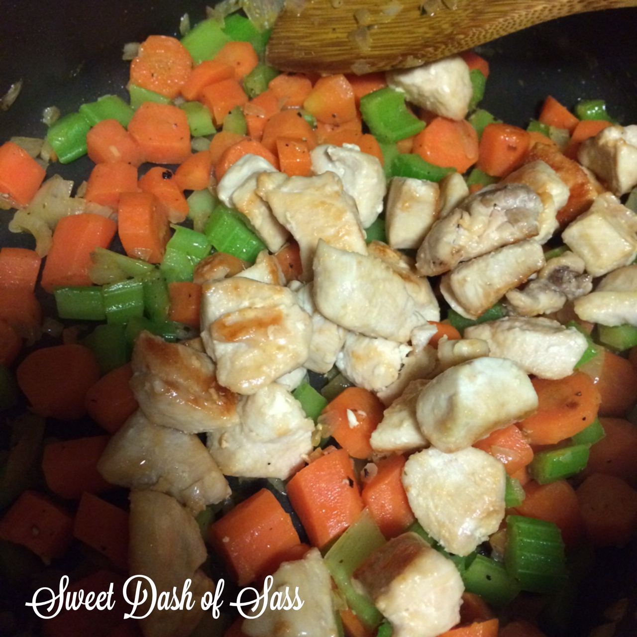 Chicken & Pierogi Stew - www.SweetDashofSass.com