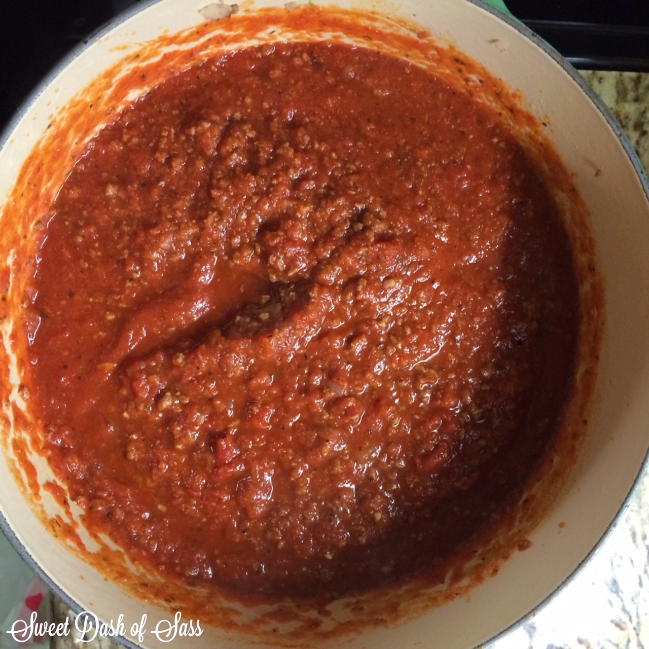 Best Tasting Homemade Spaghetti Sauce - Seriously best ever!  Will make this again!  www.SweetDashofSass.com