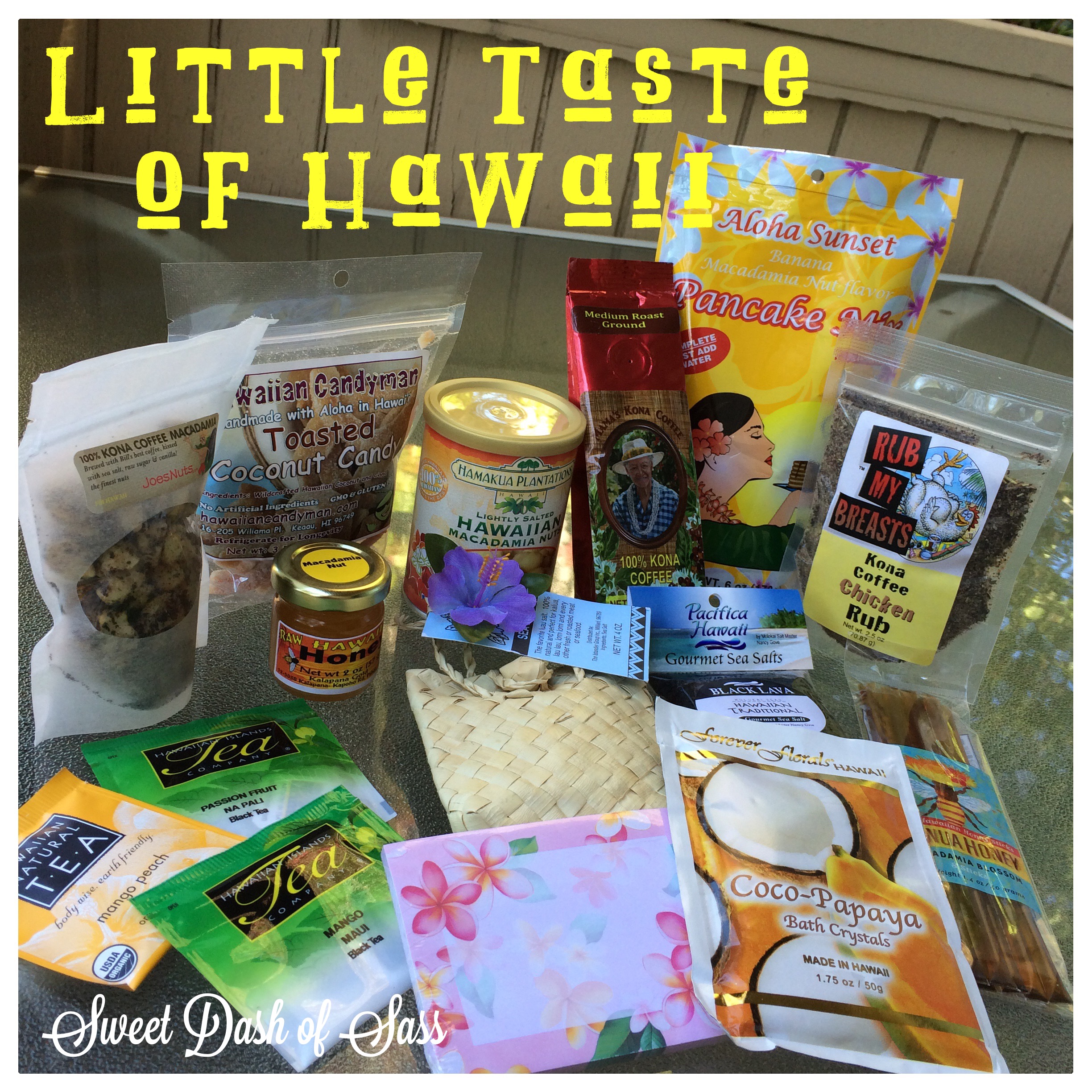 Little Taste of Hawaii Giveaway - Check out Sweet Dash of Sass on Facebook for Details  www.SweetDashofSass.com