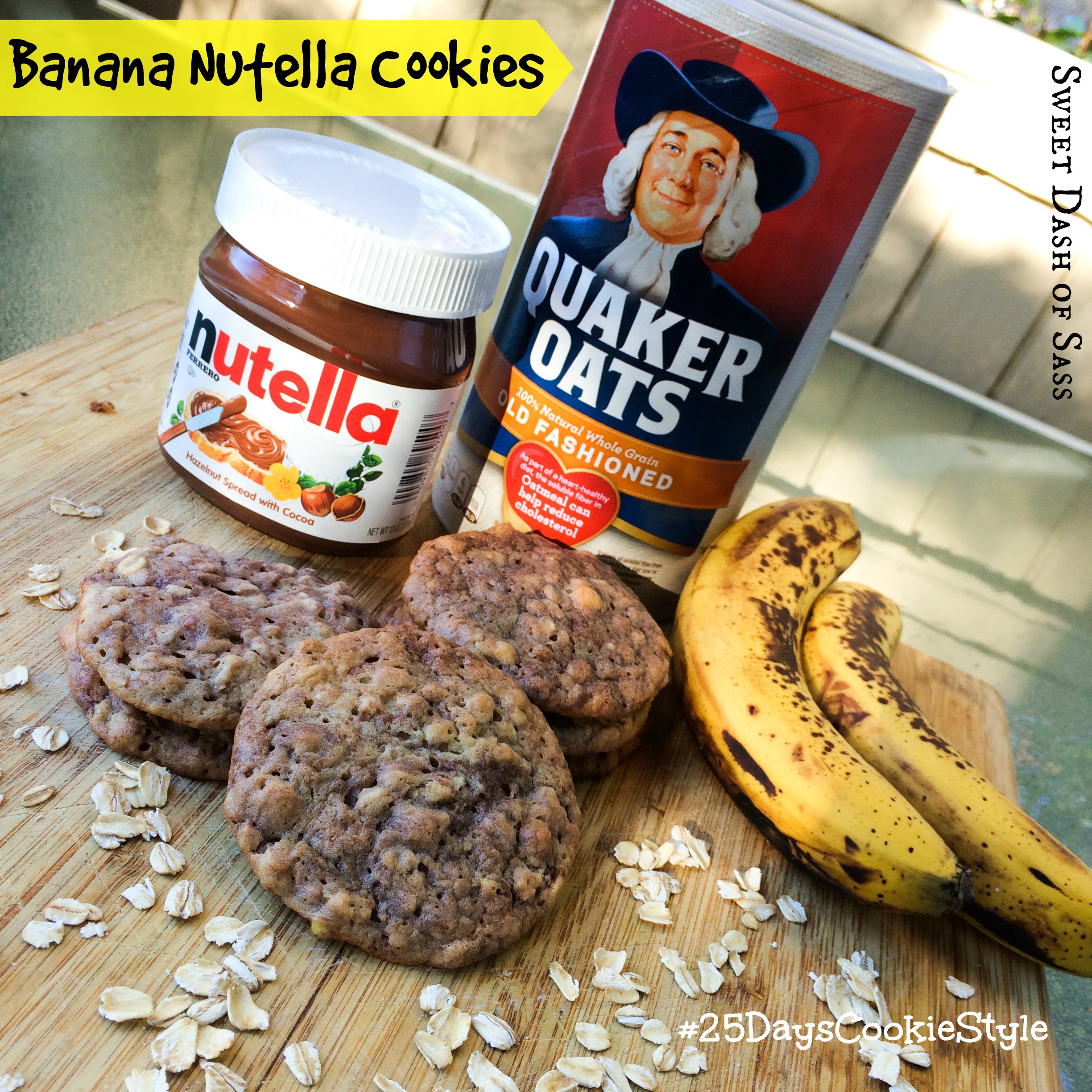 Banana Nutella Cookies