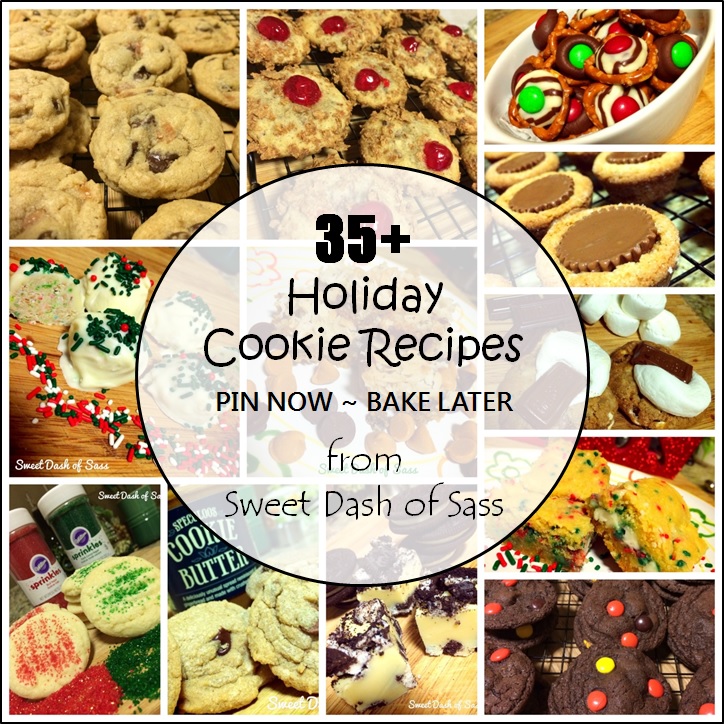 35+ Holiday Cookie Recipe Ideas for your Holiday Platters this Holiday Season! #25DaysCookieStyle www.SweetDashofSass.com