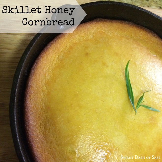 Skillet Honey Cornbread - www.SweetDashofSass.com